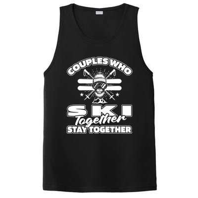 Skiing Couple Winter Sports Ski Great Gift Skier Gift PosiCharge Competitor Tank