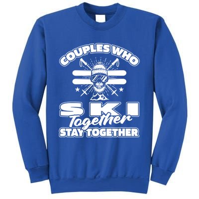 Skiing Couple Winter Sports Ski Great Gift Skier Gift Sweatshirt