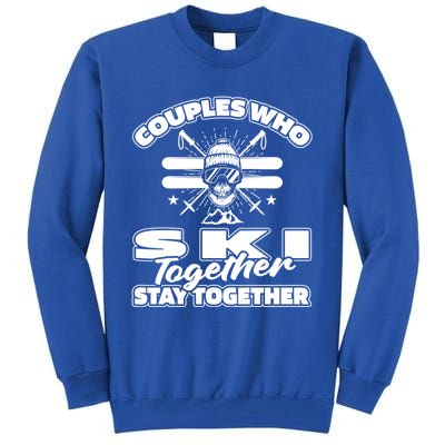 Skiing Couple Winter Sports Ski Great Gift Skier Gift Tall Sweatshirt