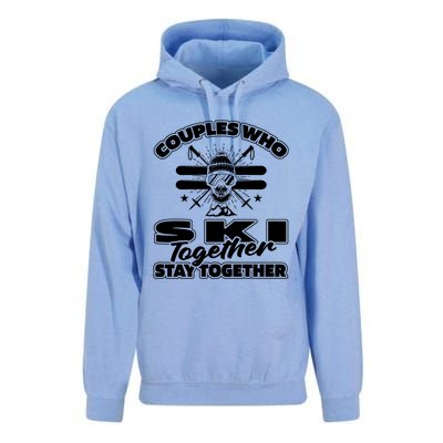 Skiing Couple Winter Sports Ski Great Gift Skier Gift Unisex Surf Hoodie