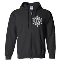 Snowflake Christmas Women Xmas Winter Snow Star Long Sleeve Full Zip Hoodie