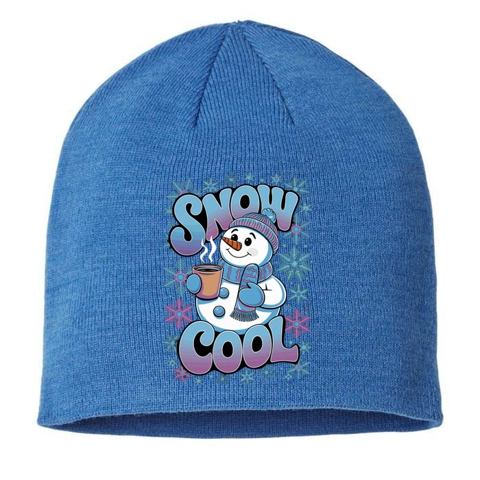 Snow Cool Winter Snowflake Cute Happy Snow Fun Great Gift Sustainable Beanie