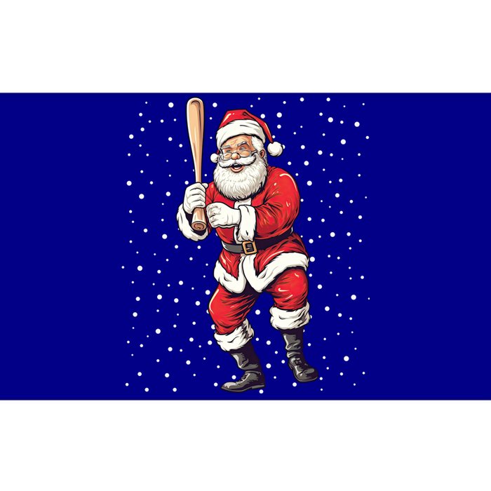 Santa Claus With Baseball Bat Christmas Baseball Player Xmas Gift Bumper Sticker