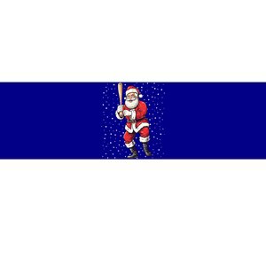 Santa Claus With Baseball Bat Christmas Baseball Player Xmas Gift Bumper Sticker