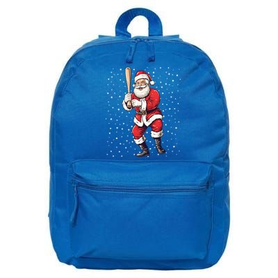 Santa Claus With Baseball Bat Christmas Baseball Player Xmas Gift 16 in Basic Backpack