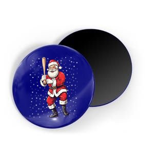 Santa Claus With Baseball Bat Christmas Baseball Player Xmas Gift Magnet