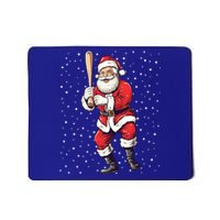 Santa Claus With Baseball Bat Christmas Baseball Player Xmas Gift Mousepad