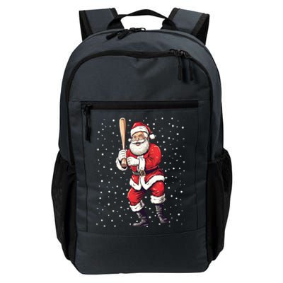 Santa Claus With Baseball Bat Christmas Baseball Player Xmas Gift Daily Commute Backpack