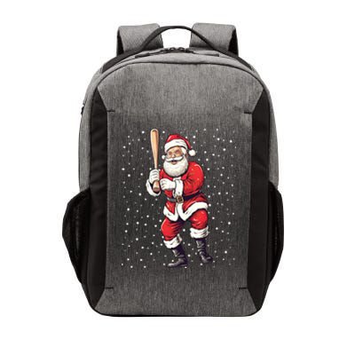 Santa Claus With Baseball Bat Christmas Baseball Player Xmas Gift Vector Backpack