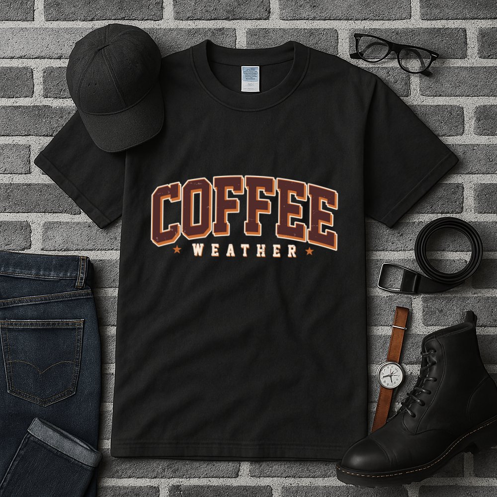 Sporty Coffee Weather Coffee Lover Fall Autumn Fan Tall T-Shirt