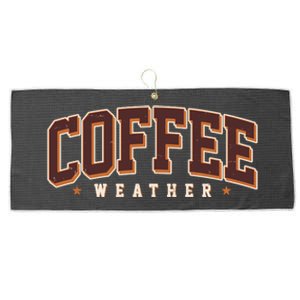 Sporty Coffee Weather Coffee Lover Fall Autumn Fan Large Microfiber Waffle Golf Towel