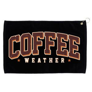 Sporty Coffee Weather Coffee Lover Fall Autumn Fan Grommeted Golf Towel