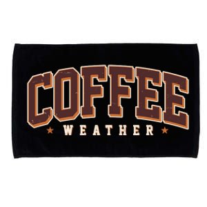 Sporty Coffee Weather Coffee Lover Fall Autumn Fan Microfiber Hand Towel