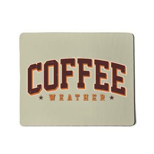 Sporty Coffee Weather Coffee Lover Fall Autumn Fan Mousepad