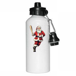 Santa Claus With Baseball Bat Christmas Snow Cool Gift Aluminum Water Bottle