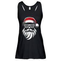 Santa Claus With Sunglasses And Beard For Christmas Family Ladies Essential Flowy Tank