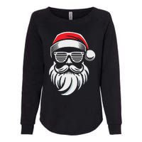 Santa Claus With Sunglasses And Beard For Christmas Family Womens California Wash Sweatshirt