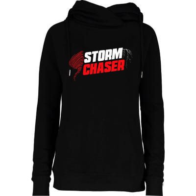 Storm Chaser Weather Tornado Womens Funnel Neck Pullover Hood