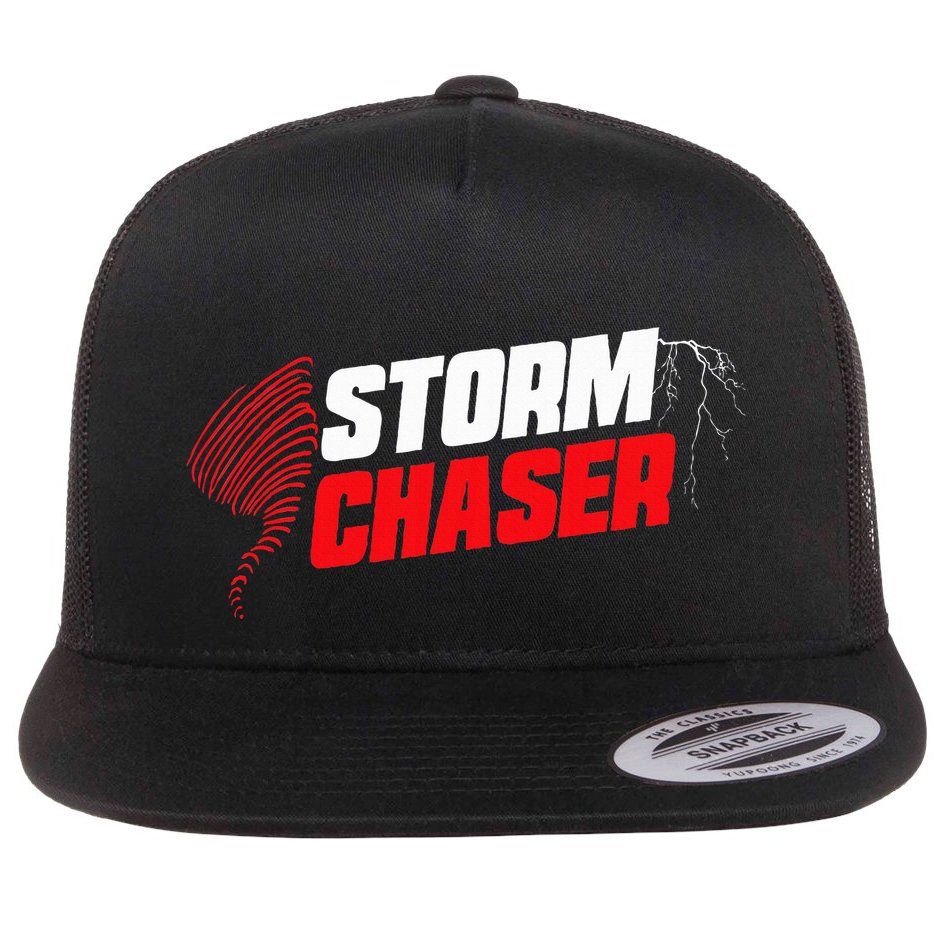 Storm Chaser Weather Tornado Flat Bill Trucker Hat