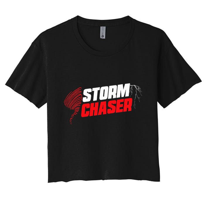 Storm Chaser Weather Tornado Women's Crop Top Tee