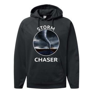 Storm Chaser Weather Tornado Hurricane Apparel Performance Fleece Hoodie