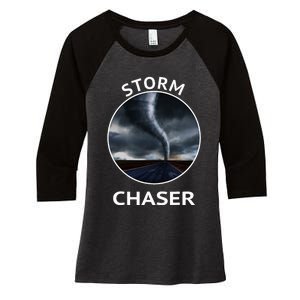 Storm Chaser Weather Tornado Hurricane Apparel Women's Tri-Blend 3/4-Sleeve Raglan Shirt