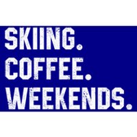 Skiing Coffee Weekends Funny Skiing Gift Ski Jumper Gift Bumper Sticker