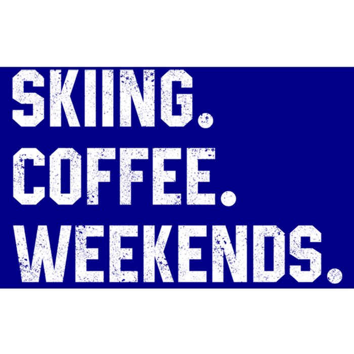 Skiing Coffee Weekends Funny Skiing Gift Ski Jumper Gift Bumper Sticker