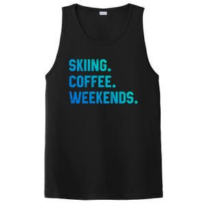 Skiing Coffee Weekends Funny Skiing Gift Ski Jumper Gift PosiCharge Competitor Tank