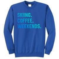 Skiing Coffee Weekends Funny Skiing Gift Ski Jumper Gift Sweatshirt