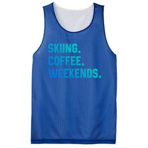 Skiing Coffee Weekends Funny Skiing Gift Ski Jumper Gift Mesh Reversible Basketball Jersey Tank