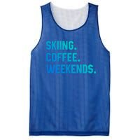 Skiing Coffee Weekends Funny Skiing Gift Ski Jumper Gift Mesh Reversible Basketball Jersey Tank