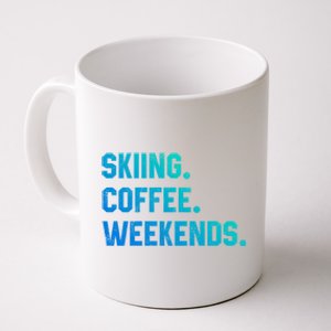 Skiing Coffee Weekends Funny Skiing Gift Ski Jumper Gift Coffee Mug