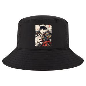 Samurai Cat Warrior Ukiyo Ink Artwork Cat Samurai Cool Comfort Performance Bucket Hat