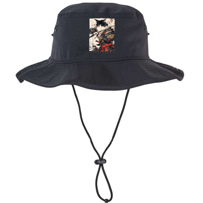 Samurai Cat Warrior Ukiyo Ink Artwork Cat Samurai Legacy Cool Fit Booney Bucket Hat