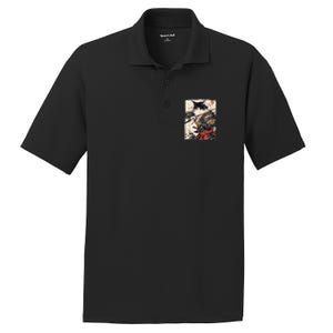 Samurai Cat Warrior Ukiyo Ink Artwork Cat Samurai PosiCharge RacerMesh Polo