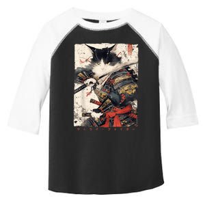 Samurai Cat Warrior Ukiyo Ink Artwork Cat Samurai Toddler Fine Jersey T-Shirt