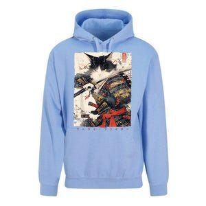 Samurai Cat Warrior Ukiyo Ink Artwork Cat Samurai Unisex Surf Hoodie