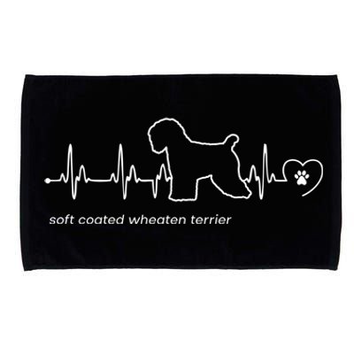 Soft Coated Wheaten Terrier Heartbeat Gift Microfiber Hand Towel