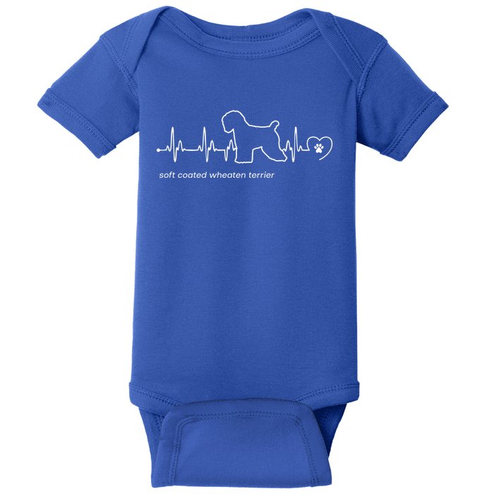 Soft Coated Wheaten Terrier Heartbeat Gift Baby Bodysuit