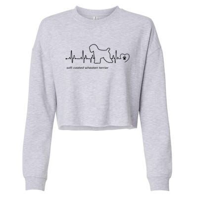 Soft Coated Wheaten Terrier Heartbeat Gift Cropped Pullover Crew