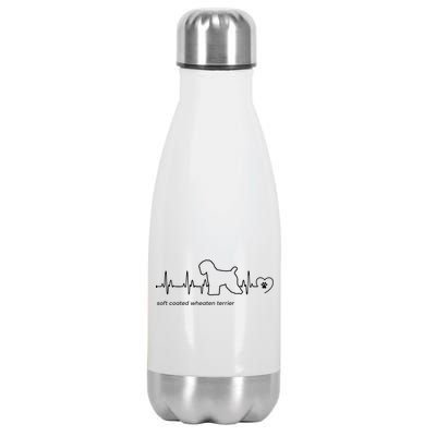 Soft Coated Wheaten Terrier Heartbeat Gift Stainless Steel Insulated Water Bottle