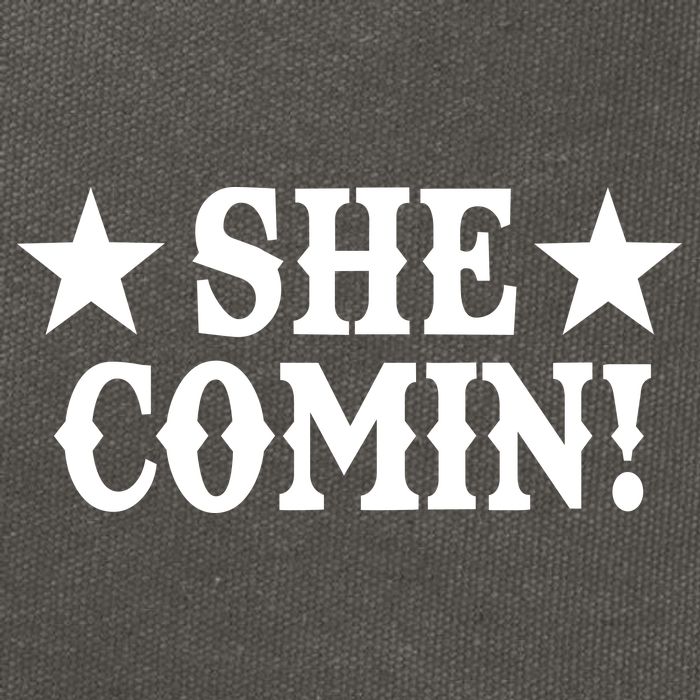 She Comin! Western Cowboy Cowgirl Cotton Canvas Backpack
