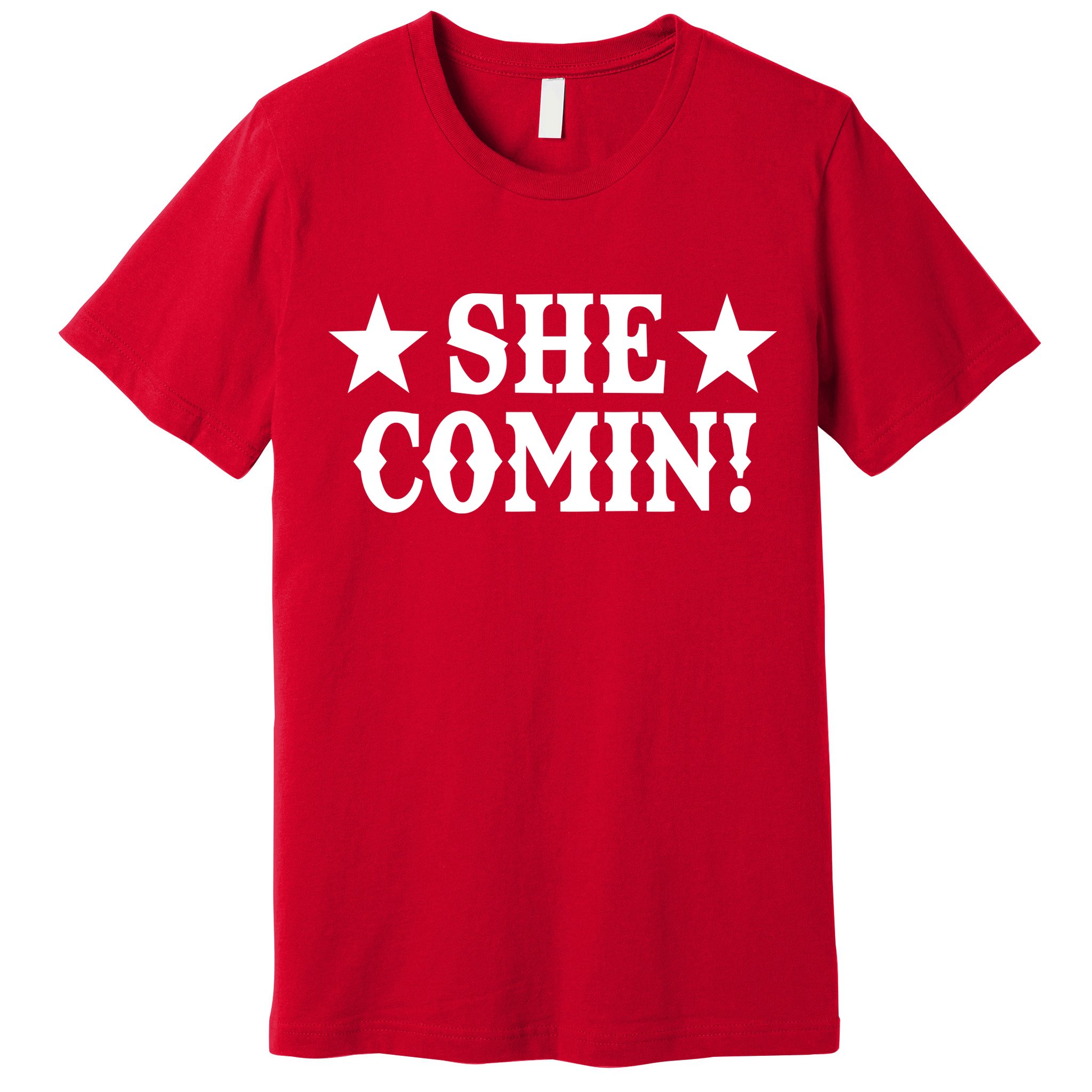 She Comin! Western Cowboy Cowgirl Premium T-Shirt