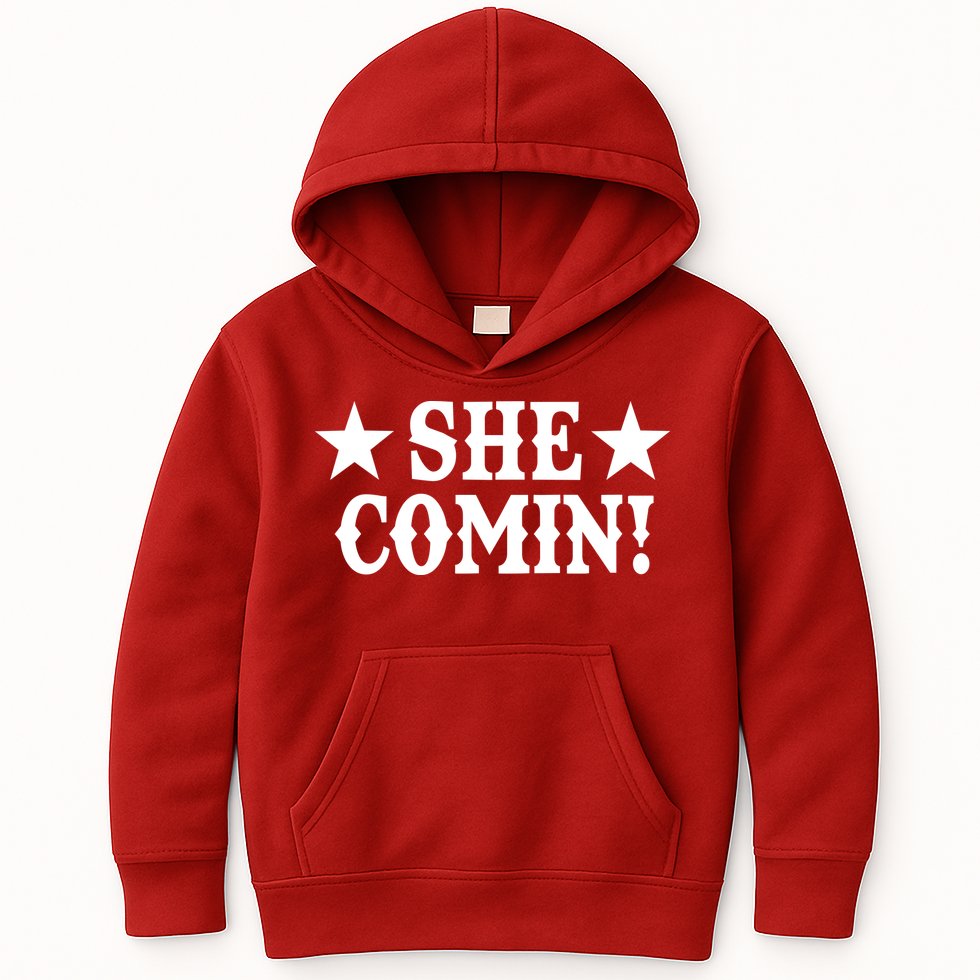 She Comin! Western Cowboy Cowgirl Kids Hoodie