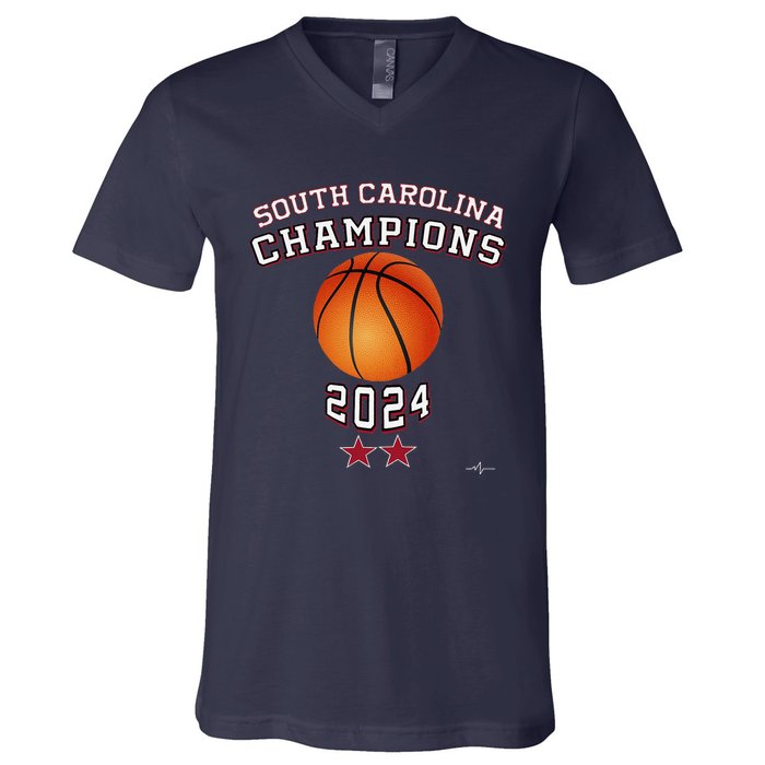 South Carolina Women Basketball Champion 2024 V-Neck T-Shirt