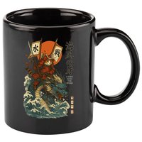 Samurai Cat With Sea Dragon Fantasy Art 11oz C Handle Ceramic Mug