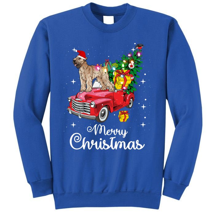 Soft Coated Wheaten Terrier Ride Red Truck Christmas Funny Gift Sweatshirt