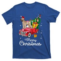 Soft Coated Wheaten Terrier Ride Red Truck Christmas Funny Gift T-Shirt