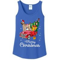 Soft Coated Wheaten Terrier Ride Red Truck Christmas Funny Gift Ladies Essential Tank